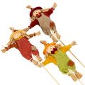 Figura decorativa de espantalho em um palito para artesanato e plantas, 60 cm | Floristik24.pt