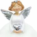 Floristik24 Decoração de natal anjo acenando figura anjo da guarda H18cm
