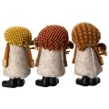 Conjunto de 3 estatuetas de gnomo com barba e chapéu pontudo, 10 cm. | Floristik24.pt