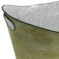 Floristik24 Conjunto de vaso plantador cor cobre/branco L32.5cm/36.5cm/41.5cm