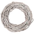 Floristik24 Guirlanda decorativa de salgueiro, feita de ramos pintados de branco, 40 cm
