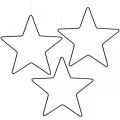Floristik24 Decoração de natal estrela de metal pingente estrela preta 15 cm 6 peças