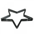 Floristik24 Pingente de estrela de metal preto decoração de natal 20cm 6uds