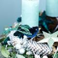Floristik24 Melro de decoração de Natal com clipe azul, brilho sortido 3 unidades