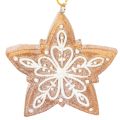 Enfeites de Natal, estilo biscoito de gengibre, com aparência de glacê, quebra-nozes, estrela, árvore, guirlanda, 6 cm, 4 peças | Floristik24.pt