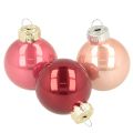 Floristik24 Enfeite de Natal em vidro, brilhante, 3 cm, 22 peças