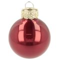 Enfeite de Natal em vidro, brilhante, 3 cm, 22 peças | Floristik24.pt