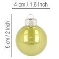 Conjunto de enfeites de Natal coloridos e brilhantes, 40 mm, 24 peças. | Floristik24.pt