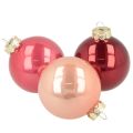 Floristik24 Conjunto de enfeites de Natal, decoração festiva brilhante, 6 cm, 24 peças