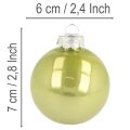 Conjunto de enfeites de Natal coloridos e brilhantes, 60 mm, 24 peças | Floristik24.pt