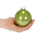 Conjunto de 10 enfeites de Natal brilhantes, cores sortidas, 95 mm | Floristik24.pt
