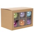 Conjunto de 10 enfeites de Natal brilhantes, cores sortidas, 95 mm | Floristik24.pt