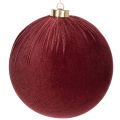 Floristik24 Enfeite de Natal, com aparência de veludo vermelho, para pendurar, 15 cm, 3 peças