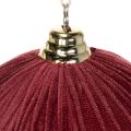Enfeite de Natal grande em veludo vermelho, 20 cm, conjunto com 3 peças. | Floristik24.pt