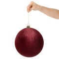 Enfeite grande de veludo vermelho para árvore de Natal, para pendurar, 25 cm, 2 peças | Floristik24.pt