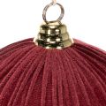 Enfeite grande de veludo vermelho para árvore de Natal, para pendurar, 25 cm, 2 peças | Floristik24.pt