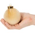Enfeites de Natal com aparência aveludada, em cores quentes variadas, 8 cm, 12 peças. | Floristik24.pt