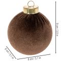 Enfeites de Natal com aparência aveludada, em cores quentes variadas, 8 cm, 12 peças. | Floristik24.pt