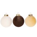 Enfeites de Natal com aparência aveludada, em cores quentes variadas, 8 cm, 12 peças. | Floristik24.pt