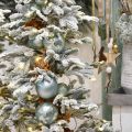 Floristik24 Bola de Natal, decorações para árvores, bola de árvore de Natal verde hortelã H6,5 cm Ø6 cm vidro real 24 unidades