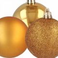 Floristik24 Bolas para árvores de Natal, decorações de Natal, decorações para árvores, plástico laranja Ø6cm 10 unidades