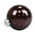 Bolas de Natal vidro marrom mix bolas de árvore brilhantes Ø7,5cm 12 unidades | Floristik24.pt