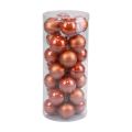 Bolas de natal bolas de vidro para árvores de natal marrom avermelhado Ø6,5cm 24p