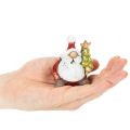 Estatueta do Papai Noel com enfeite de árvore de Natal, 7 cm, 2 peças | Floristik24.pt