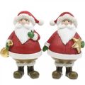 Floristik24 Figura decorativa Papai Noel com estrela / bolsa Alt.13cm 2 unidades