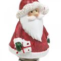 Floristik24 Figura decorativa de Papai Noel com bastão de doces/presente A 8,5 cm 4 pçs