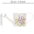Regador de metal branco com motivo floral, 13,5 cm, vaso decorativo. | Floristik24.pt