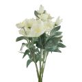 Rosas brancas de Natal, flores artificiais foscas de Natal C40cm