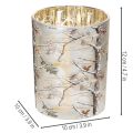 Lanterna de vidro com desenho de galho, interior dourado, 12 cm | Floristik24.pt