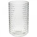 Floristik24 Vaso de flores, vaso de vidro, vidro de vela, lanterna de vidro Ø11.5cm H18.5cm