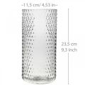 Floristik24 Vaso de flores, vaso de vidro, vidro de vela, lanterna de vidro Ø11.5cm H23.5cm