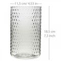 Floristik24 Vaso de flores, vaso de vidro, vidro de vela, lanterna de vidro Ø11.5cm H18.5cm