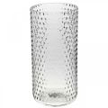 Floristik24 Vaso de flores, vaso de vidro, vidro de vela, lanterna de vidro Ø11.5cm H23.5cm