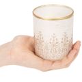 Porta-velas de vidro com estampa floral, Ø8cm A9cm, 2 peças | Floristik24.pt