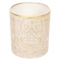 Porta-velas de vidro com estampa paisley, Ø8cm, A9cm, 2 peças | Floristik24.pt
