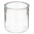 Floristik24 Vaso cilíndrico de vidro, transparente, versátil, 10 cm, conjunto de 3 peças