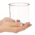 Porta-velas de vidro, redondo, transparente, versátil, 12 cm, 2 peças | Floristik24.pt