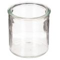 Floristik24 Castiçal redondo de vidro transparente para velas votivas, 8 cm, conjunto com 3 peças.