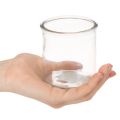 Castiçal redondo de vidro transparente para velas votivas, 8 cm, conjunto com 3 peças. | Floristik24.pt