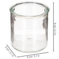Castiçal redondo de vidro transparente para velas votivas, 8 cm, conjunto com 3 peças. | Floristik24.pt
