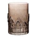 Floristik24 Casinhas de vidro para velas pequenas, ideais para decoração de mesa, 23 cm