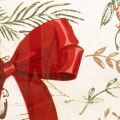 Castiçal de vidro para vela votiva com fita vermelha e ramos de inverno, 15 cm | Floristik24.pt