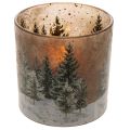 Porta-velas de vidro com