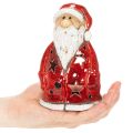 Papai Noel decorativo como porta-velas com estrelas, decoração de mesa, 15 cm | Floristik24.pt