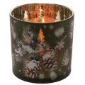 Porta-velas de vidro com