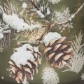 Porta-velas de vidro com galho de pinheiro de inverno, 8 cm, 2 peças | Floristik24.pt